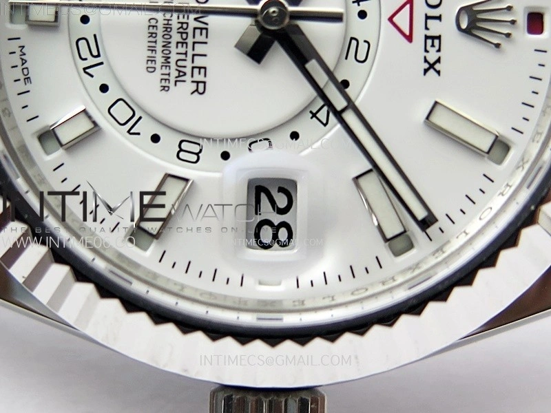 Sky-Dweller 326934 904L SS ZF 1:1 Best Edition White Dial on SS Bracelet Asian 2824