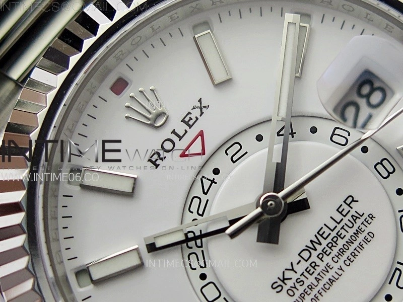Sky-Dweller 326934 904L SS ZF 1:1 Best Edition White Dial on SS Bracelet Asian 2824