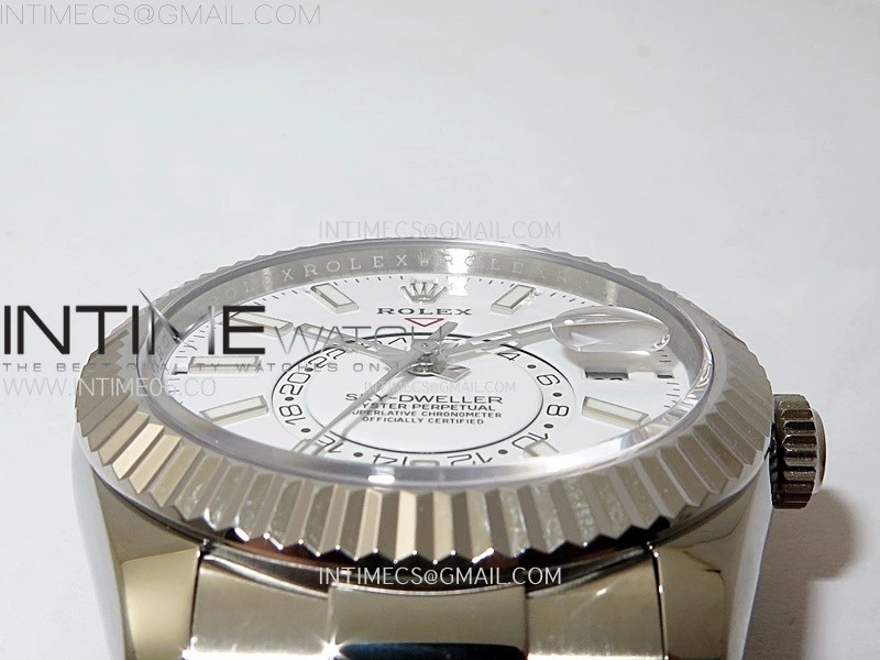 Sky-Dweller 326934 904L SS ZF 1:1 Best Edition White Dial on SS Bracelet Asian 2824