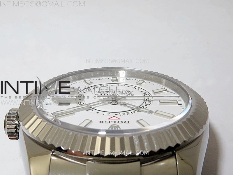 Sky-Dweller 326934 904L SS ZF 1:1 Best Edition White Dial on SS Bracelet Asian 2824