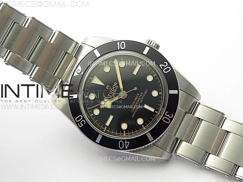 Heritage Black Bay M79000N 37mm SS ZF 1:1 Best Edition Black Dial Black Bezel on SS Bracelet A2824