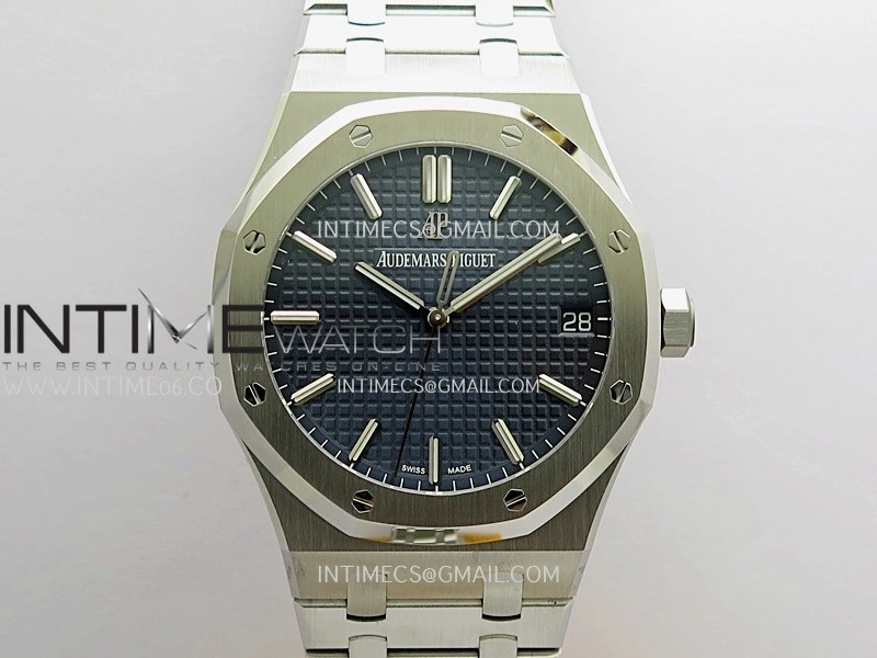 Royal Oak 15500 SS VSF 1:1 Best Edition Blue Dial On SS Bracelet Super Clone DD4302