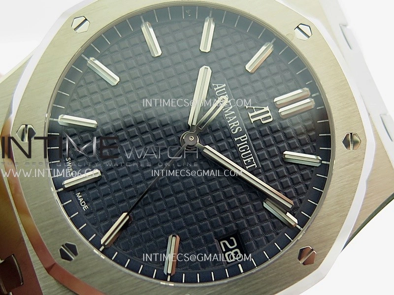 Royal Oak 15500 SS VSF 1:1 Best Edition Blue Dial On SS Bracelet Super Clone DD4302