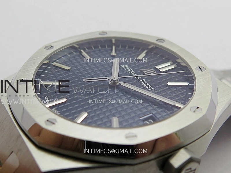 Royal Oak 15500 SS VSF 1:1 Best Edition Blue Dial On SS Bracelet Super Clone DD4302