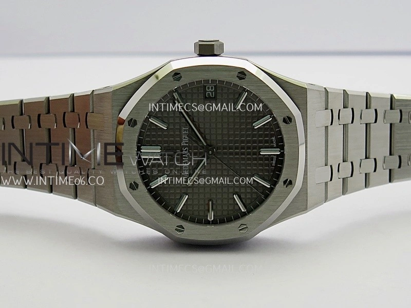 Royal Oak 15500 SS VSF 1:1 Best Edition Gray Dial On SS Bracelet Super Clone DD4302