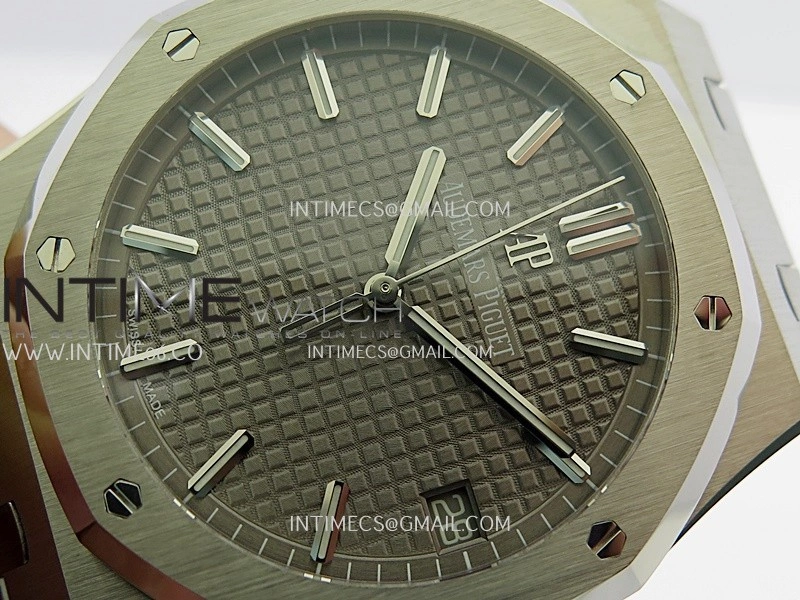 Royal Oak 15500 SS VSF 1:1 Best Edition Gray Dial On SS Bracelet Super Clone DD4302