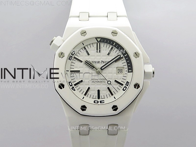 Royal Oak Offshore Diver 15707 White Ceramic ZF 1:1 Best Edition SA3120 Super Clone