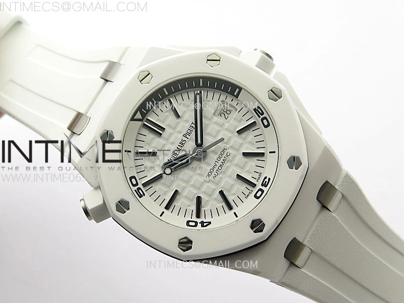 Royal Oak Offshore Diver 15707 White Ceramic ZF 1:1 Best Edition SA3120 Super Clone