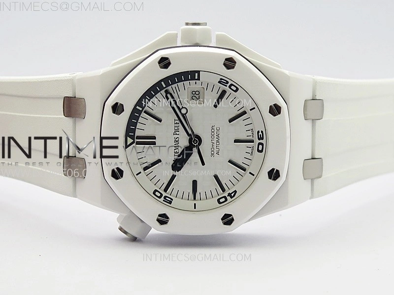 Royal Oak Offshore Diver 15707 White Ceramic ZF 1:1 Best Edition SA3120 Super Clone