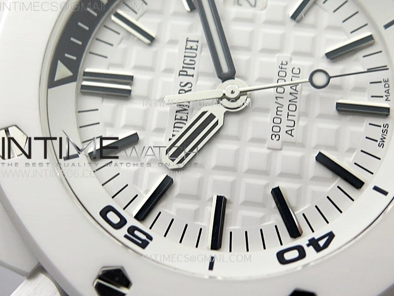Royal Oak Offshore Diver 15707 White Ceramic ZF 1:1 Best Edition SA3120 Super Clone