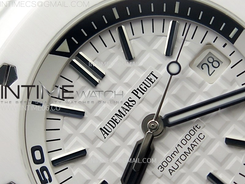 Royal Oak Offshore Diver 15707 White Ceramic ZF 1:1 Best Edition SA3120 Super Clone