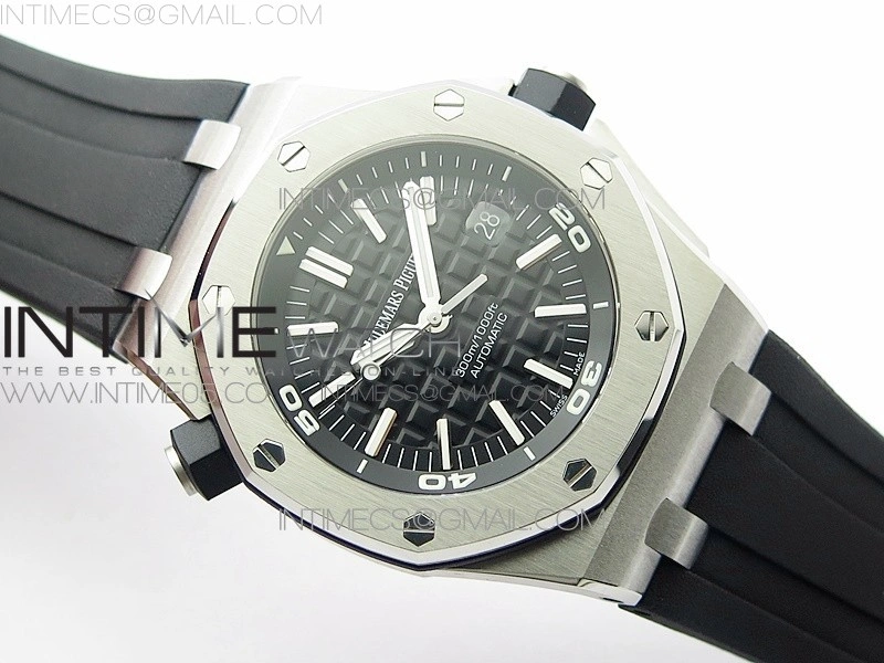 Royal Oak Offshore Diver 15710 ZF 1:1 Best Edition Black Dial on Black Rubber Strap