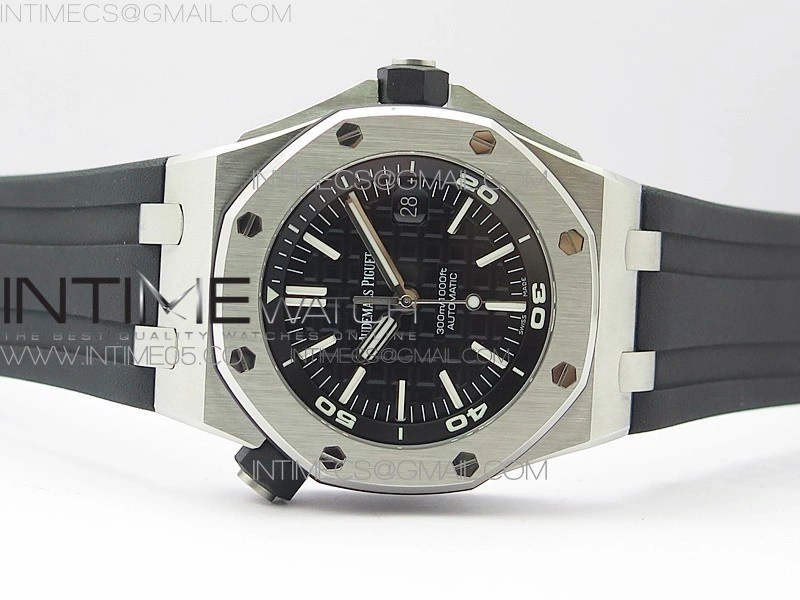Royal Oak Offshore Diver 15710 ZF 1:1 Best Edition Black Dial on Black Rubber Strap