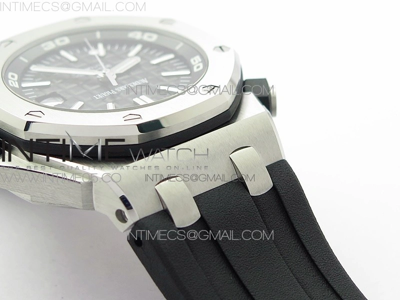 Royal Oak Offshore Diver 15710 ZF 1:1 Best Edition Black Dial on Black Rubber Strap