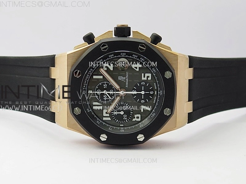 Royal Oak Offshore Rubberclad RG TKF Best Edition Black Dial on Rubber Strap A7750