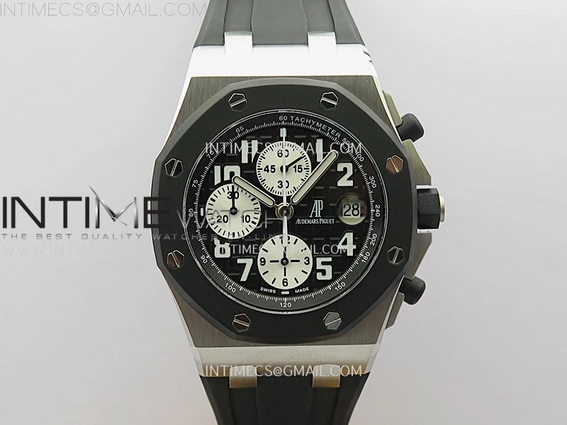 Royal Oak Offshore Rubberclad SS TKF Best Edition Black Dial on Rubber Strap A7750
