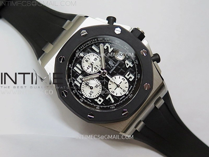Royal Oak Offshore Rubberclad SS TKF Best Edition Black Dial on Rubber Strap A7750