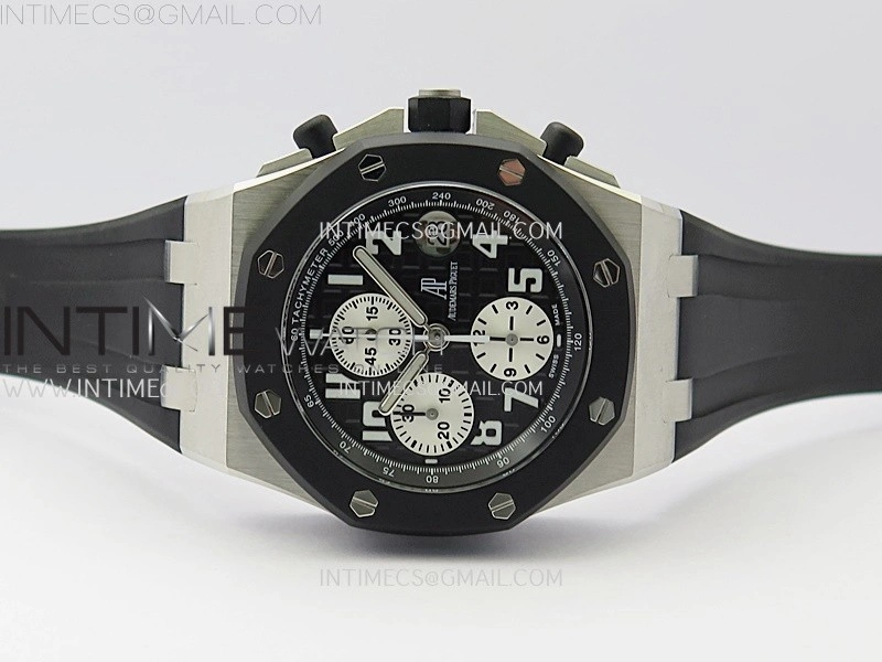 Royal Oak Offshore Rubberclad SS TKF Best Edition Black Dial on Rubber Strap A7750