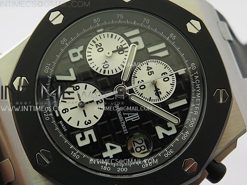 Royal Oak Offshore Rubberclad SS TKF Best Edition Black Dial on Rubber Strap A7750