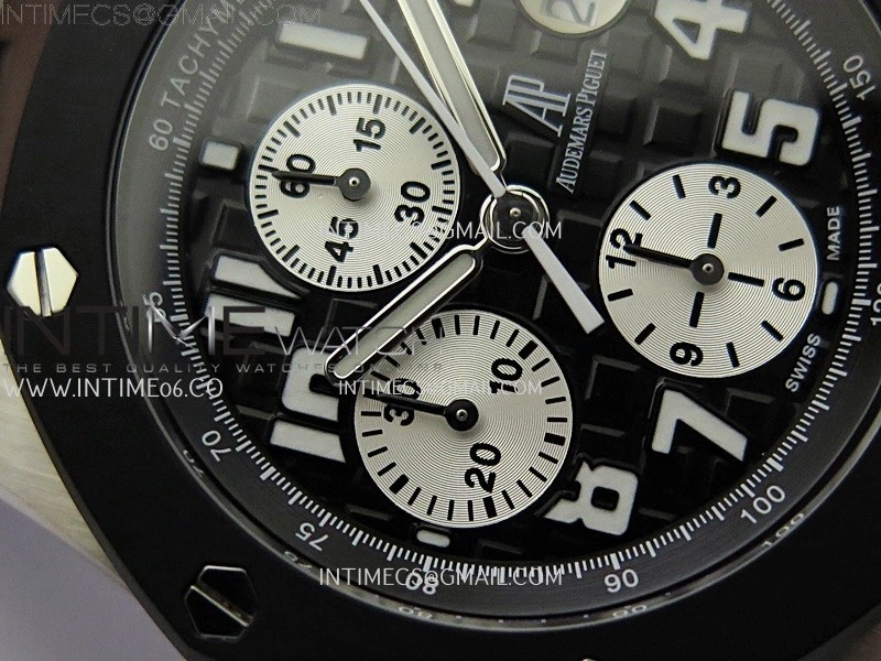 Royal Oak Offshore Rubberclad SS TKF Best Edition Black Dial on Rubber Strap A7750