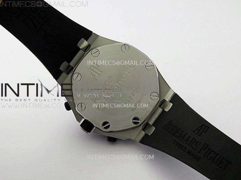 Royal Oak Offshore Rubberclad SS TKF Best Edition Black Dial on Rubber Strap A7750