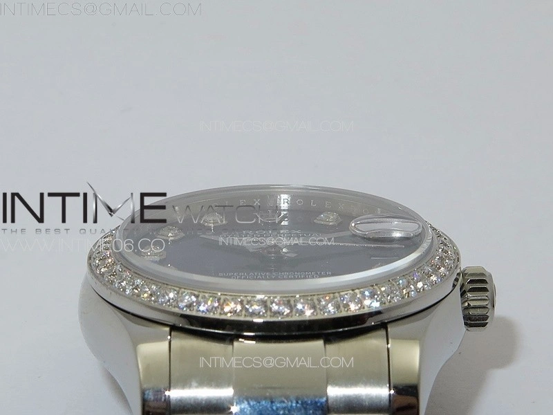 DateJust 31mm 178271 SS Crystal Bezel APSF Best Edition Blue Dial Crystal Markers on Oyster Bracelet A2824