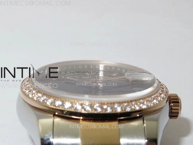 DateJust 31mm 72610 SS Crystals Bezel APSF Best Edition Green Dial Roman Markers on Oyster Bracelet A2824