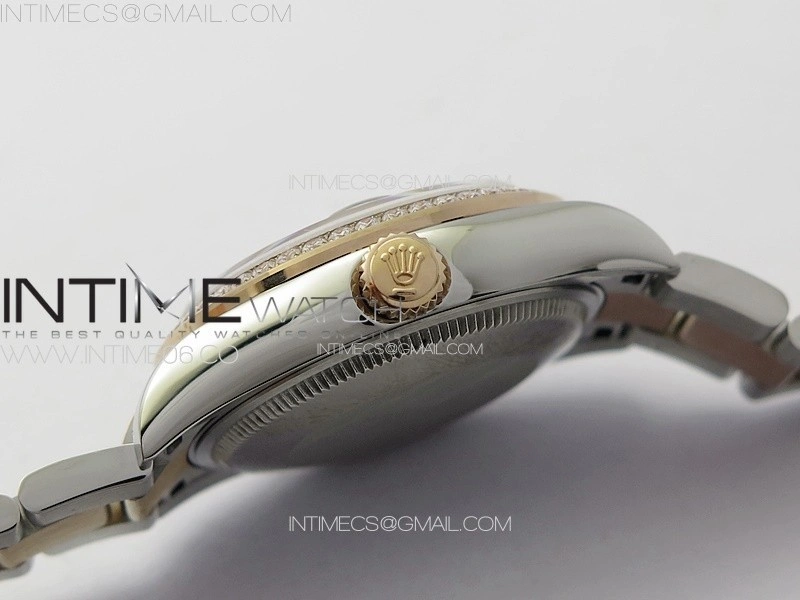 DateJust 31mm 72610 SS Crystals Bezel APSF Best Edition Green Dial Roman Markers on Oyster Bracelet A2824