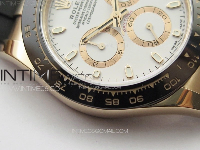 Daytona 116515 RG BTF 1:1 Best Edition White Dial on Oysterflex Rubber Strap SA4130