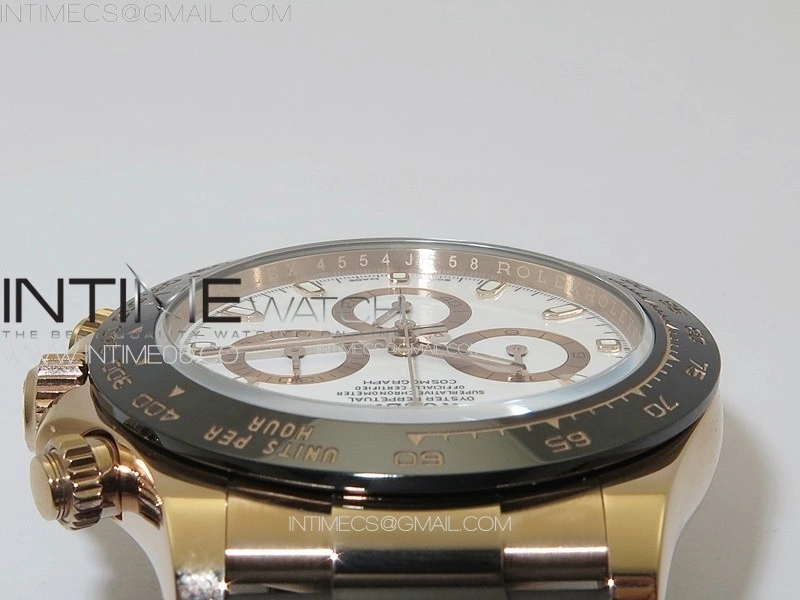Daytona 116515 RG BTF 1:1 Best Edition White Dial on Oysterflex Rubber Strap SA4130