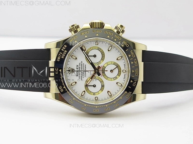 Daytona 116518 BTF 1:1 Best Edition White Dial on Oysterflex Rubber Strap SA4130 V2