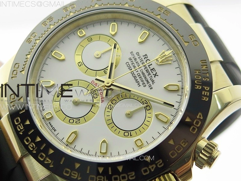 Daytona 116518 BTF 1:1 Best Edition White Dial on Oysterflex Rubber Strap SA4130 V2