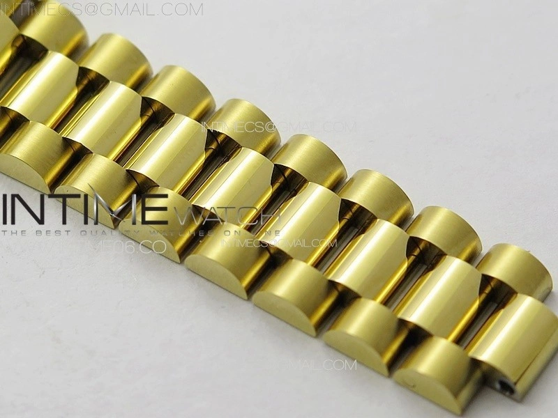 DateJust 31mm YG Crystals Bezel APSF Best Edition Blue MOP Dial Crystals Markers on President Bracelet A2824