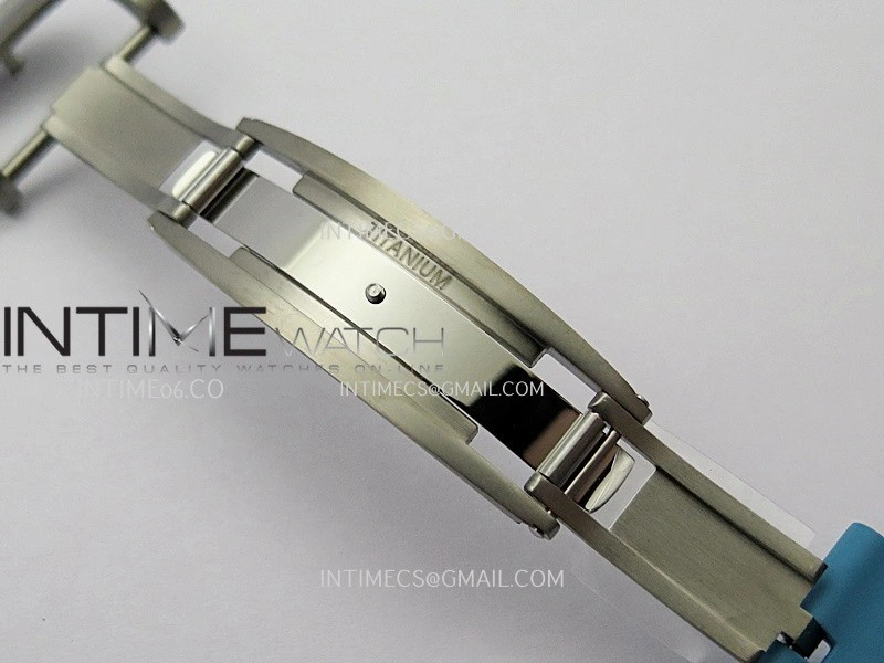 RM055 Blue Inner Bezel Blue Crown NTPT ZF 1:1 Best Edition On Blue Rubber Strap RMUL2 Super Clone V2