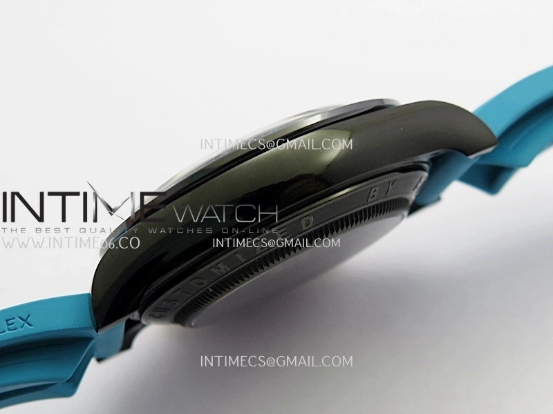 Daytona Blaken Carbon Bezel PVD Sonic Best Edition Skeleton Dial On Blue Rubber Strap Super Clone SA4130