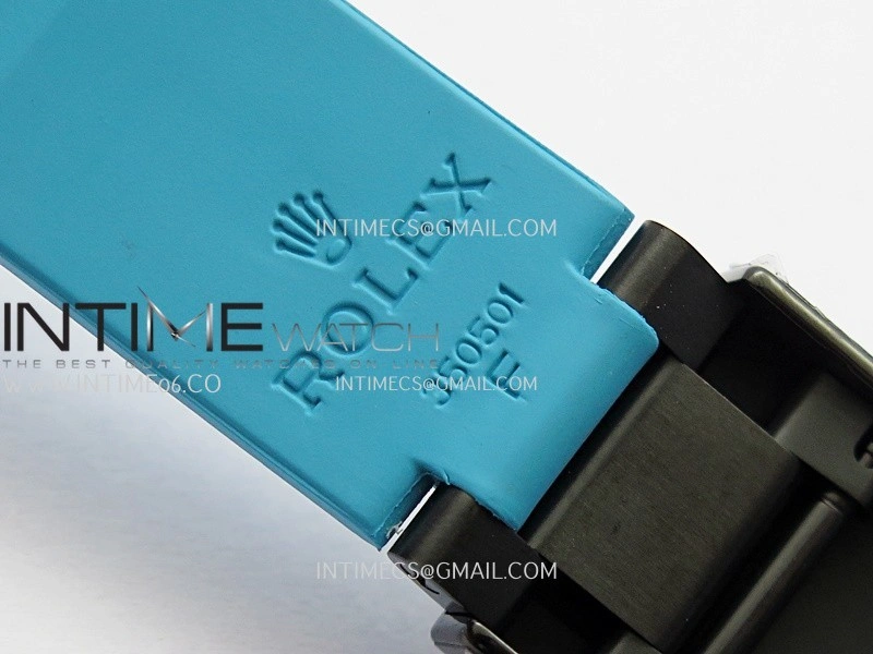 Daytona Blaken Carbon Bezel PVD Sonic Best Edition Skeleton Dial On Blue Rubber Strap Super Clone SA4130