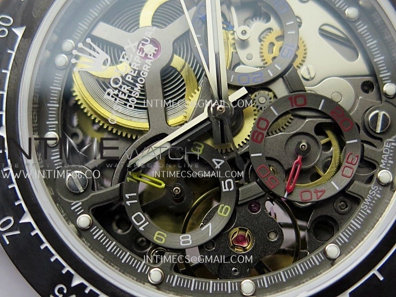 Daytona Arolla Challenge Carbon Bezel SS Sonic Best Edition Skeleton Dial On SS Oyster Bracelet Super Clone SA4130