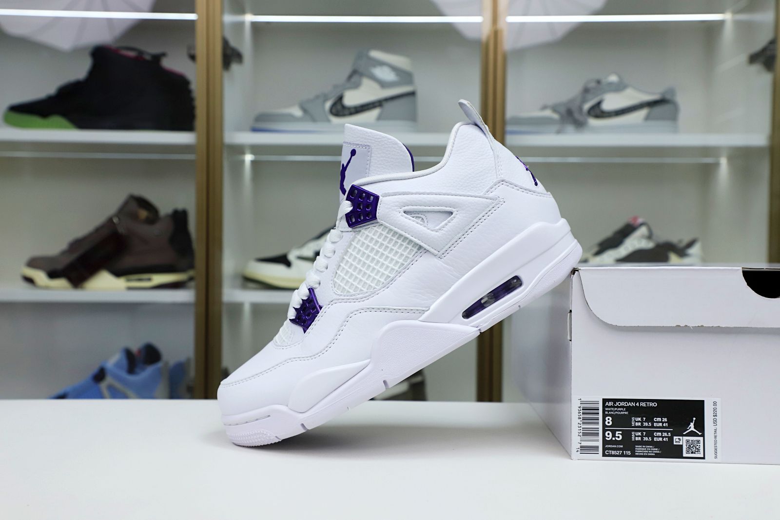 Kimi kick AIR JORDAN 4 PURPLE METALLIC