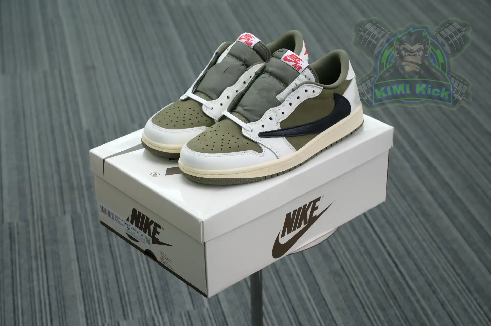 Kimikick Travis Scottx Jordan Air Jordan 1Low OG “Medium Olive”