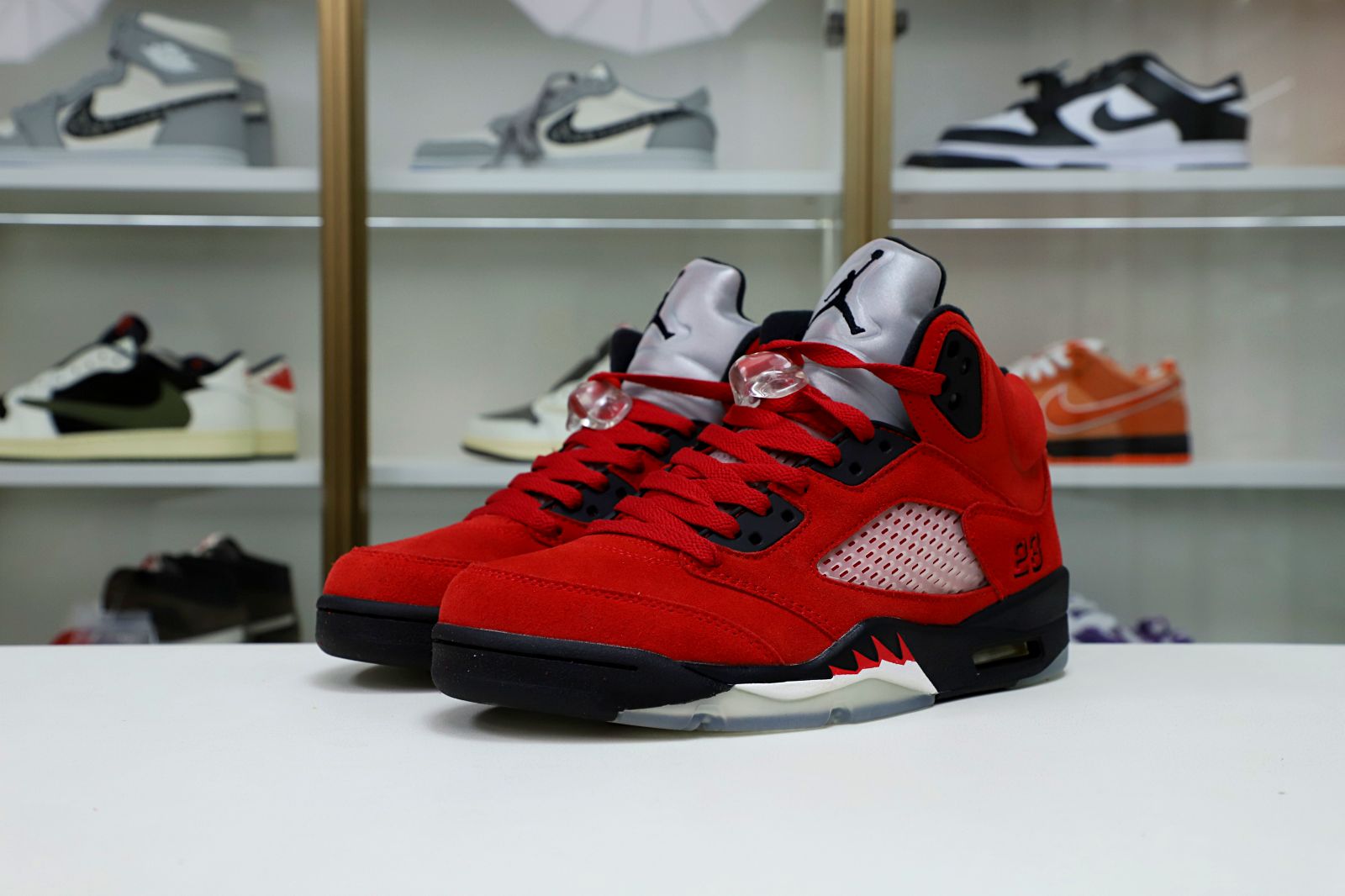 Kimi kick AIR JORDAN 5 RETRO RAGING BULL RED SUEDE