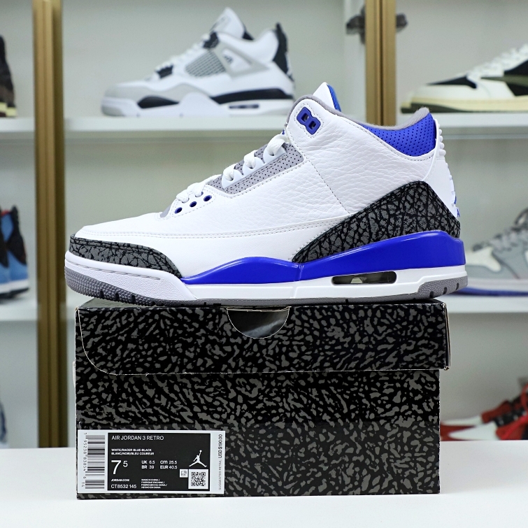 Kimi kick AIR JORDAN 3 RETRO 'RACER BLUE'