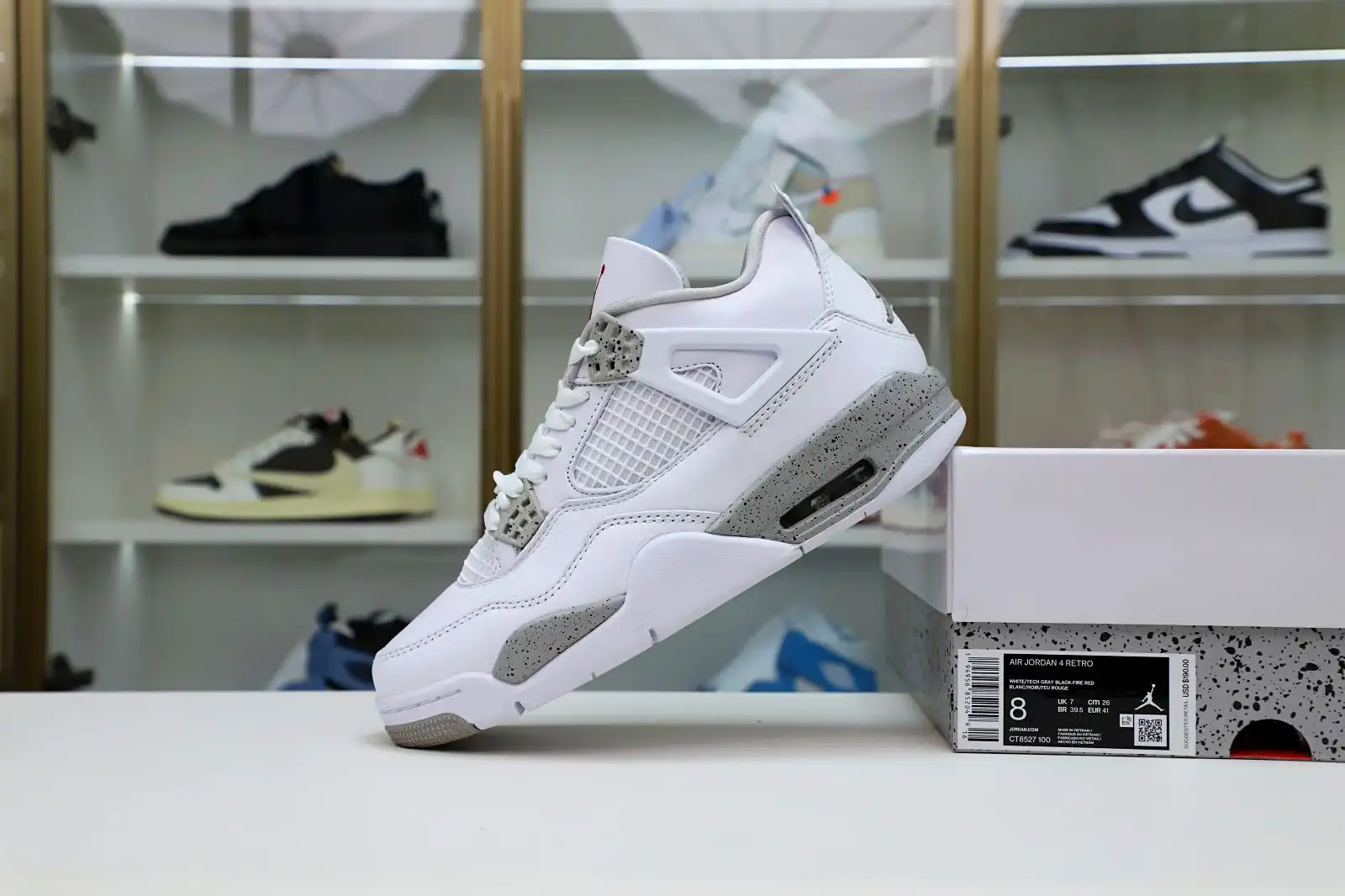 Kimikick AIR JORDAN 4 RETRO 'WHITE OREO'