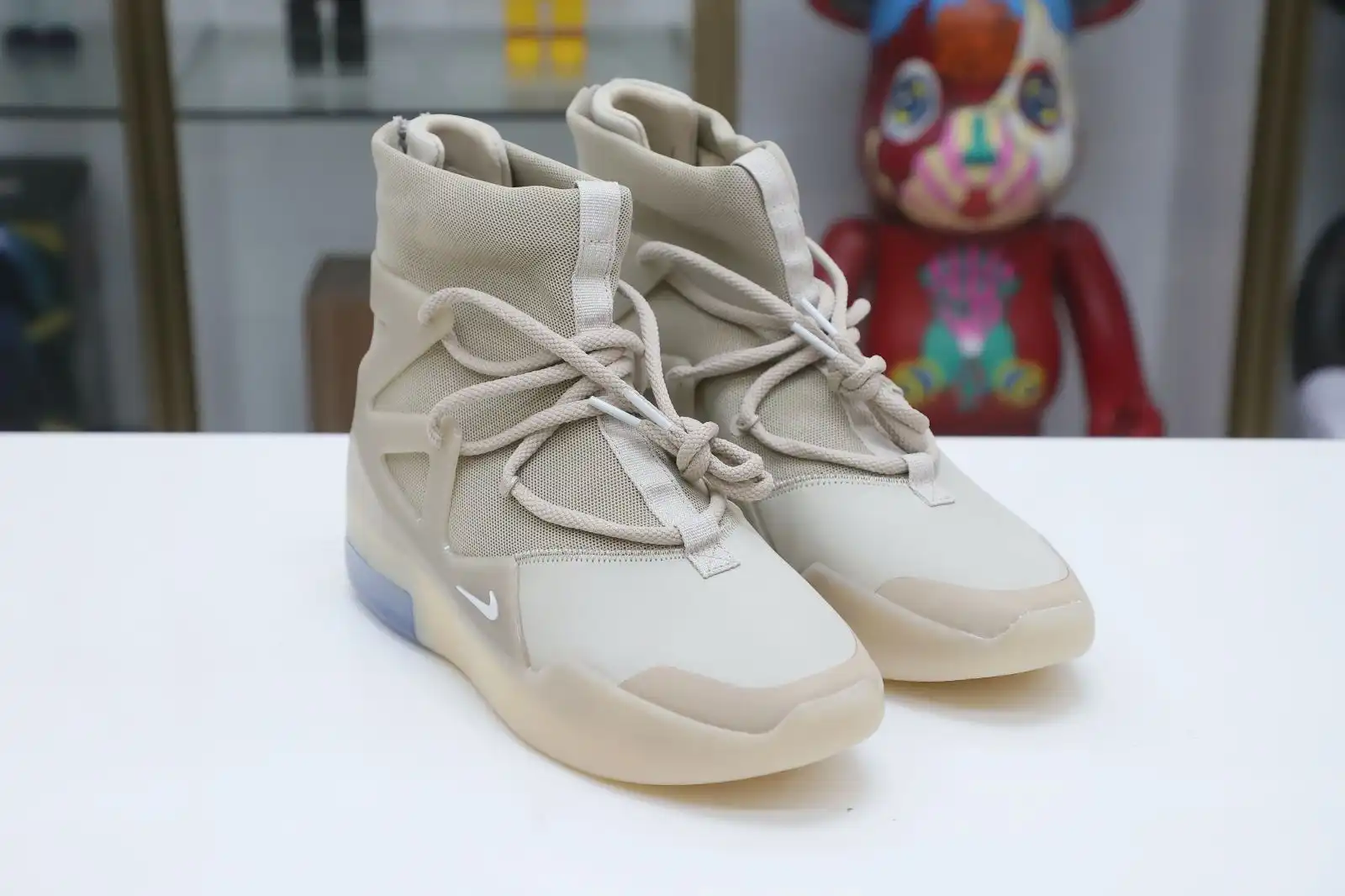 Kimikick Nike Air Fear of God 1  oatmeal fog