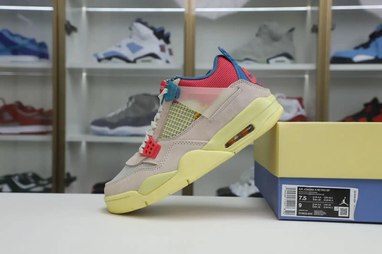 Kimikick UNION LA X AIR JORDAN 4 RETRO 'GUAVA ICE'