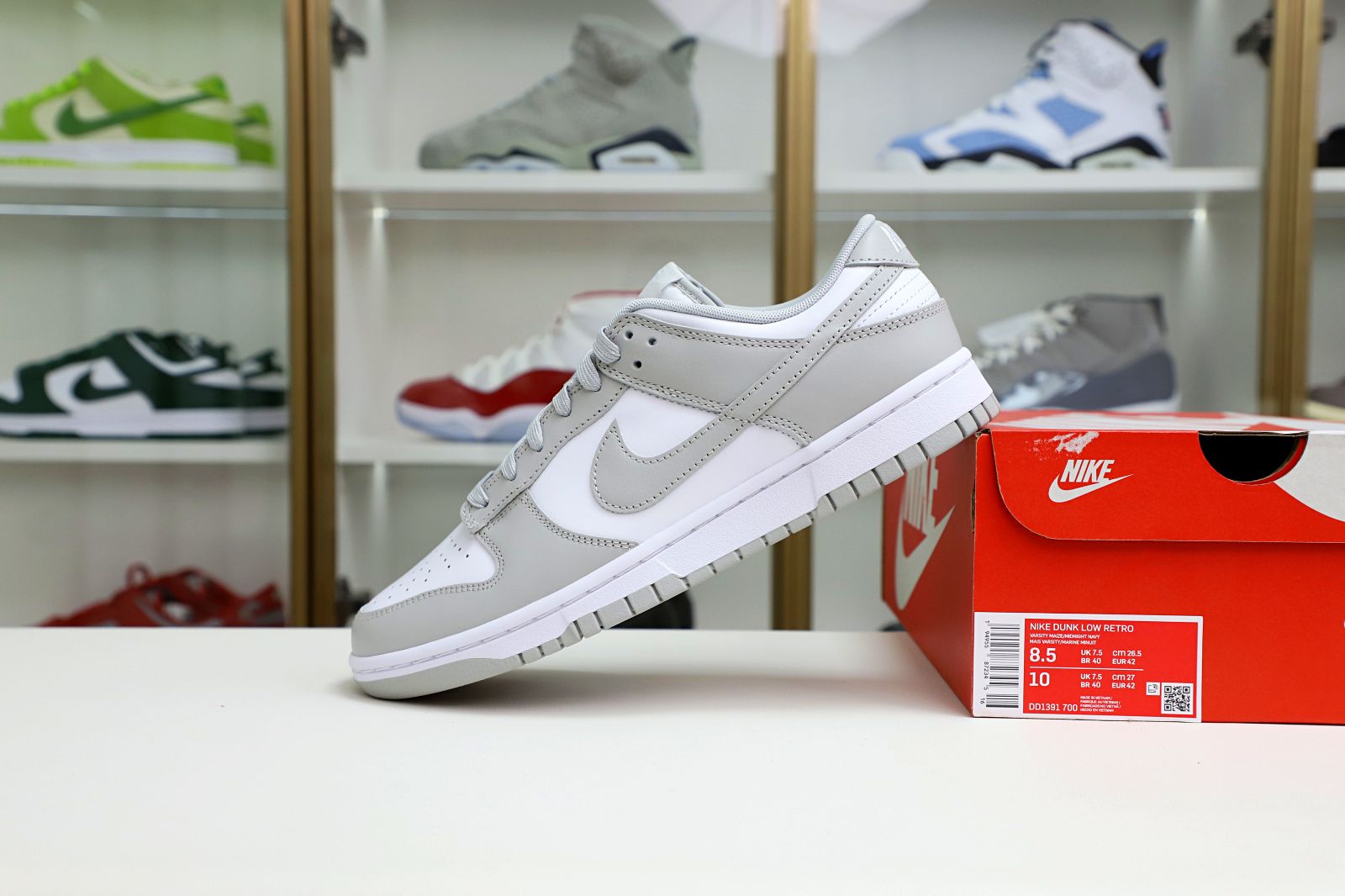 Kimi kick Nike Dunk Low Retro  Grey Fog