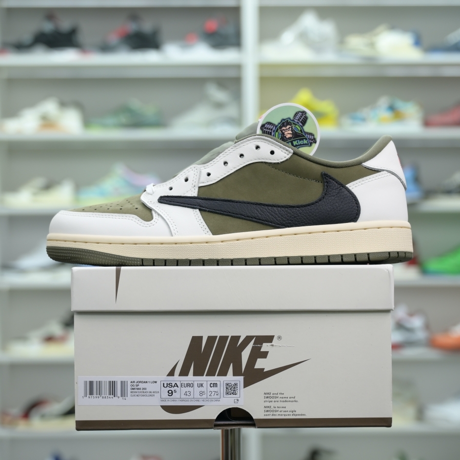 Kimi kick Travis Scottx Jordan Air Jordan 1Low OG “Medium Olive”