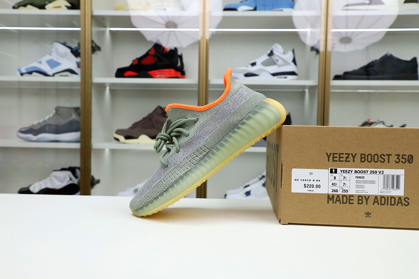 Kimi kick YEEZY BOOST 350 V2 'DESERT SAGE'