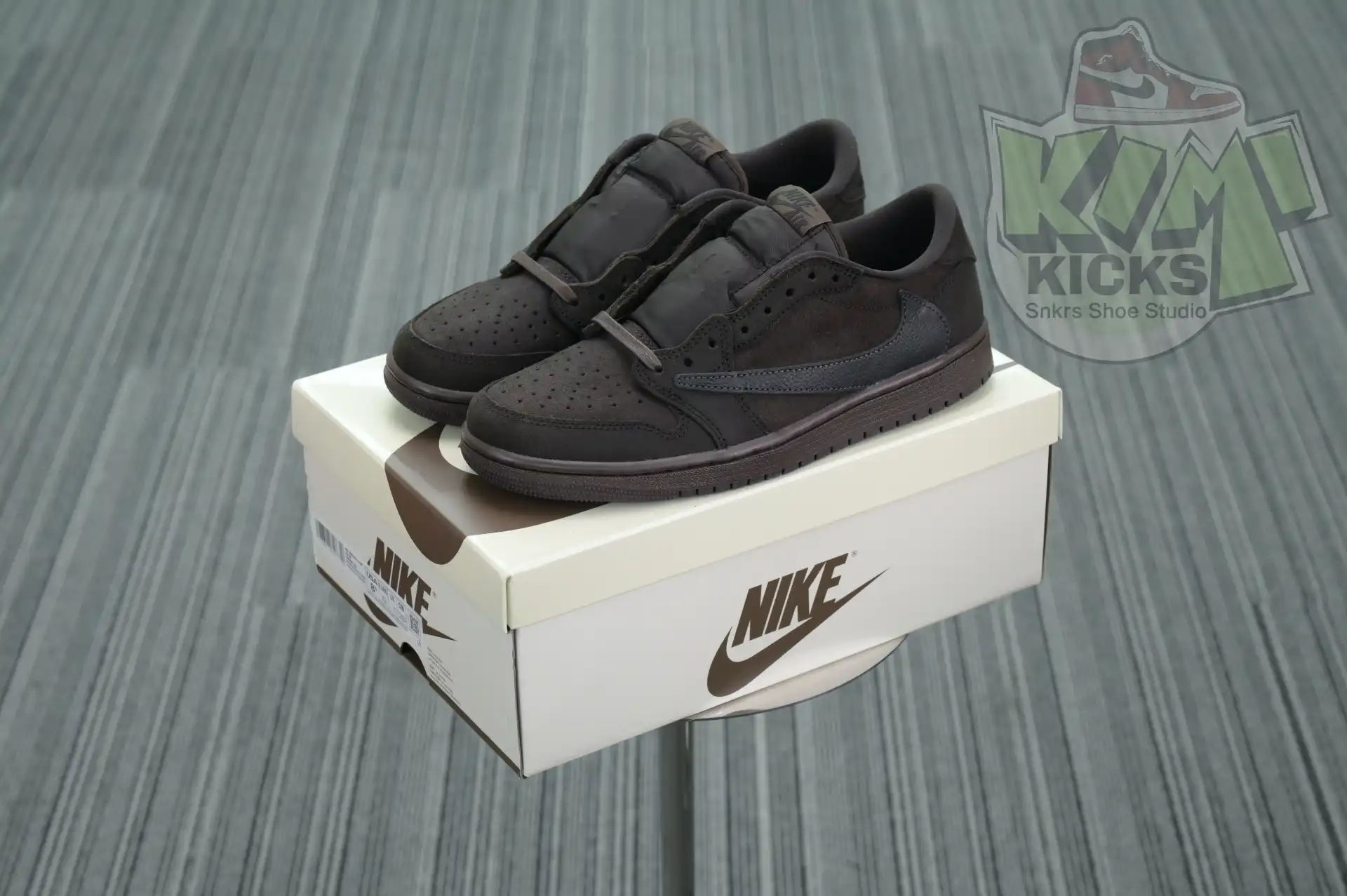 Kimikick Travis Scott x Jordan Air Jordan 1 Low OG“Velvet Brown”