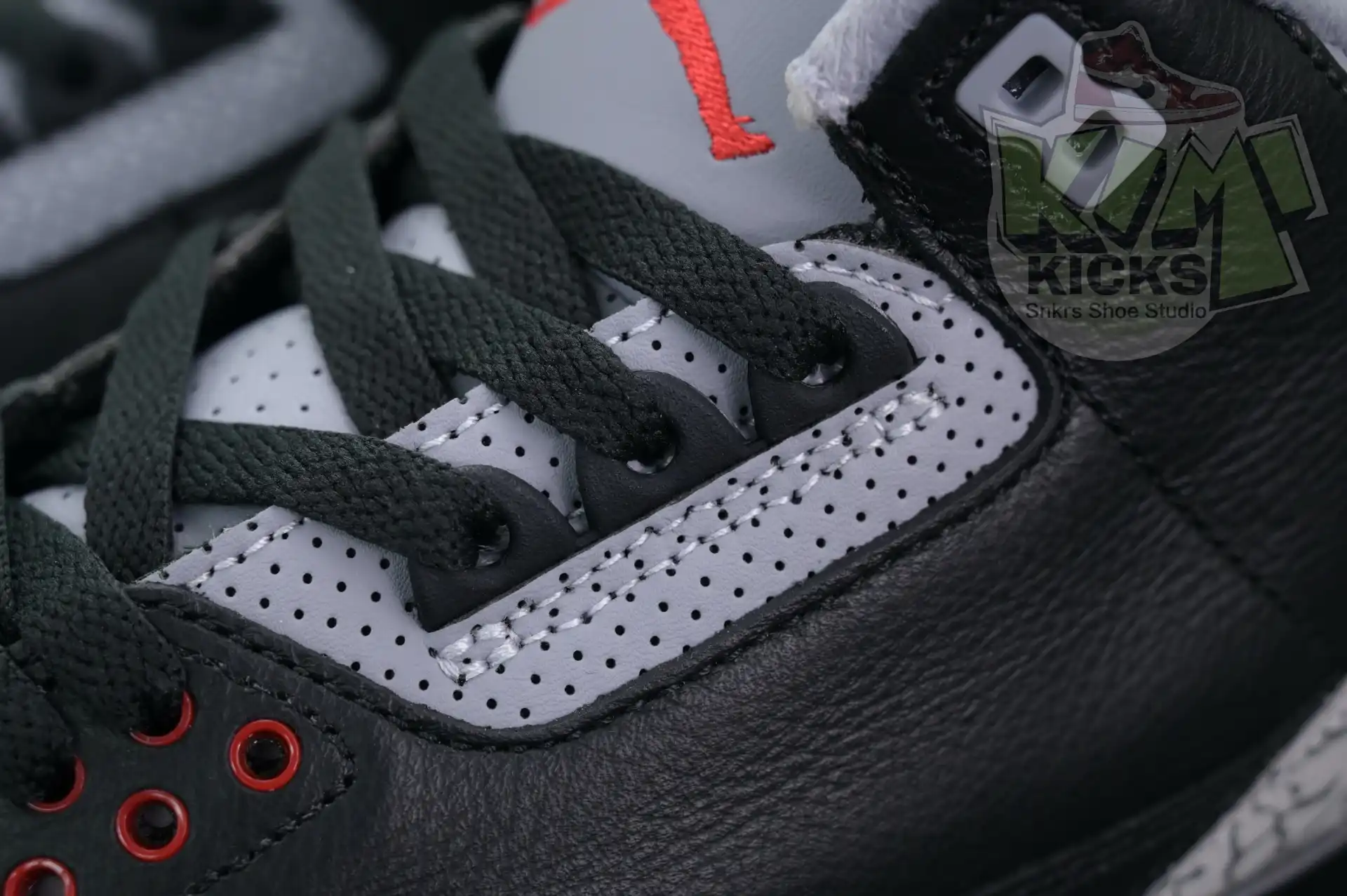 Rep Kimikick Air Jordan 3“Black Cement Reimagined”