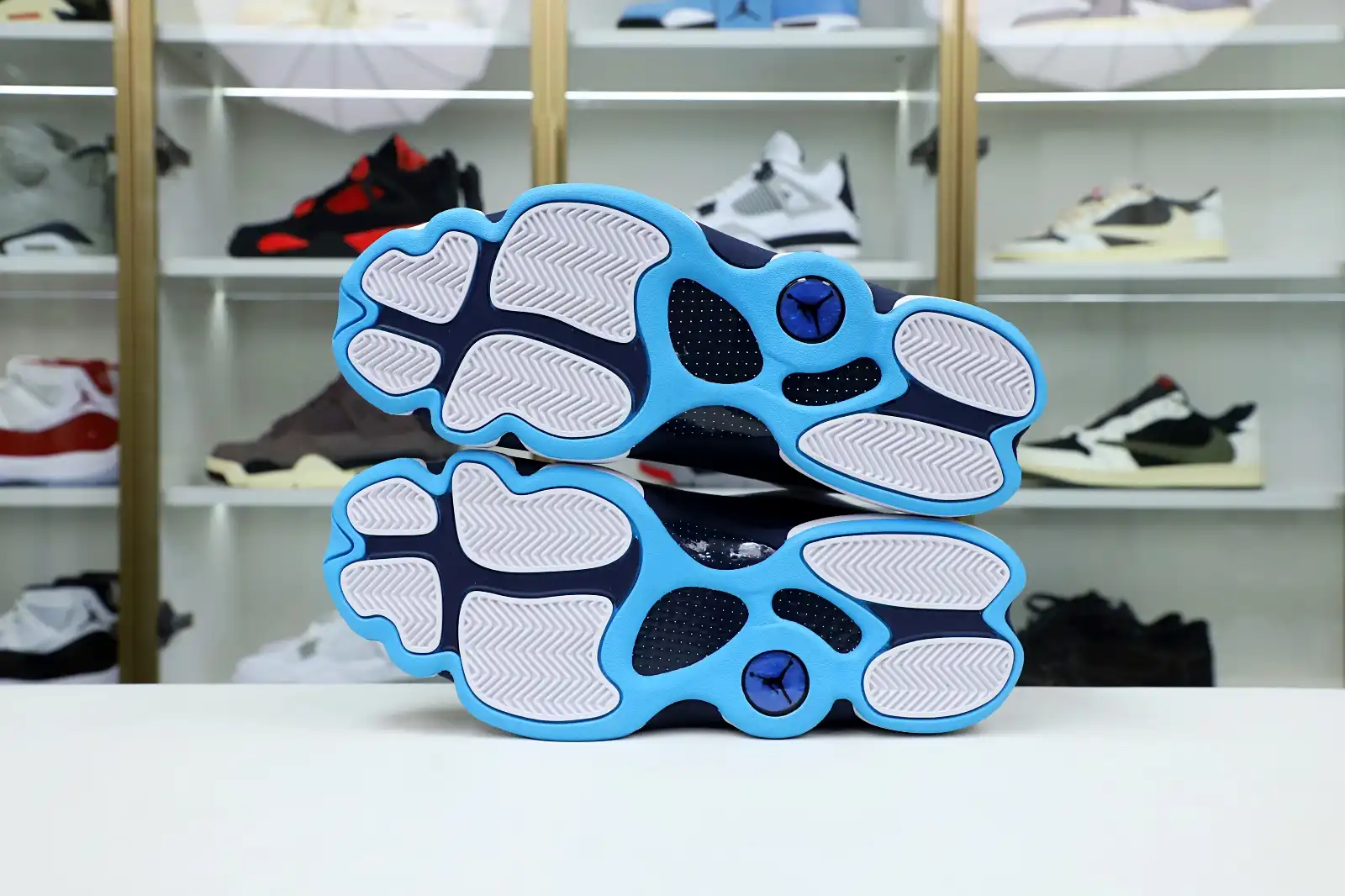 Reps Kimikick AIR JORDAN 13 RETRO WHITE OBSIDIAN POWDER BLUE 414571-144